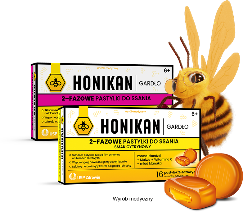 Produkt: HONIKAN GARDŁO 2-FAZOWE PASTYLKI DO SSANIA